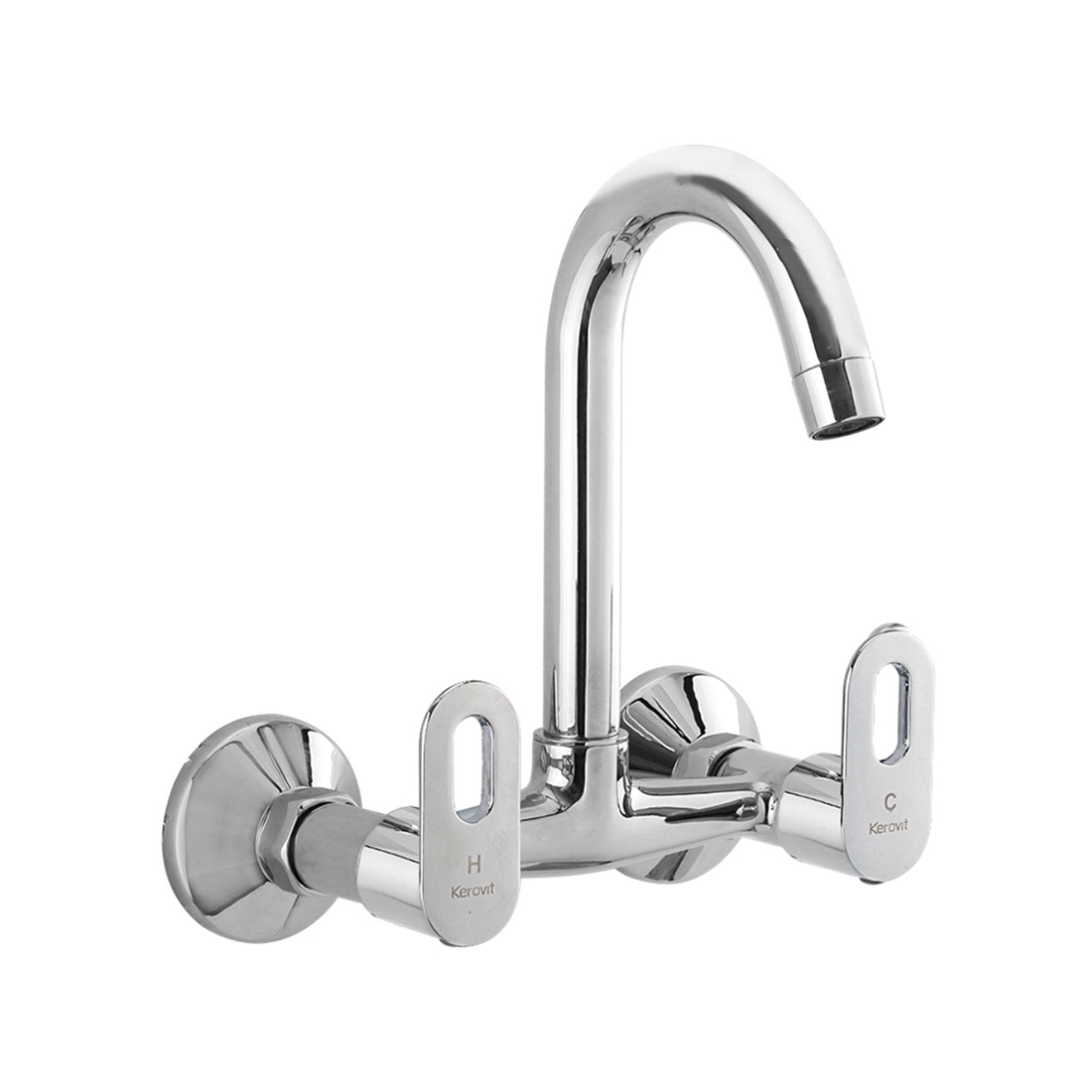 KB2111024_1 Kerovit Trendy KB2111024 Sink Mixer With Swivel Spout and Flange nitaibath homes