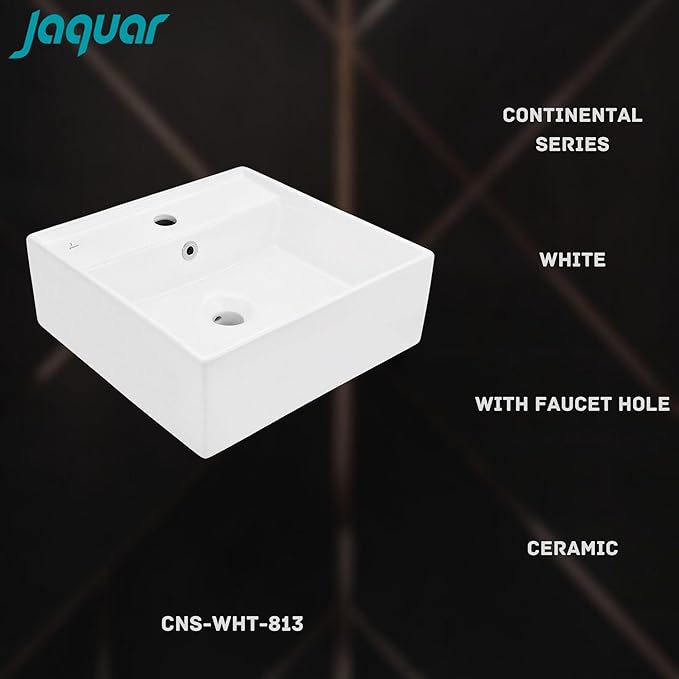 61gURUl56UL._SX679_ nitaibathhomes PRODUCT DETAILS: Size(LxBxH)cm: 42x42x15.5 cm; Mount Type: WALL HUNG; Shape: SQUARE; No. of Faucet Holes: 1 Hole SPECIFICATIONS: Color: WHITE; Material: High Quality Durable Ceramic; Series: CONTINENTAL WARRANTY: 10 Years Standard Manufacturer's Warranty on Ceramic. Please check brand's website and warranty policy for more details. DESIGN SERIES: CONTINENTAL - The Continental Series exudes timeless charm and sophistication, making it a perfect choice for individuals who desire a classic and refined bathroom ambiance with enduring appeal. CARE INSTRUCTIONS: Clean regularly with non-abrasive cleaners, avoid harsh chemicals like Acid or cleaners to avoid scaling and discoloration. Wipe with Dry cloth where necessary.